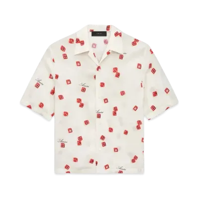 AMIRI Dice Bowling Shirt "Alabaster"