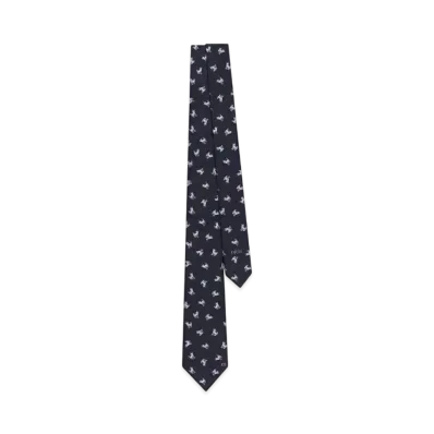 Dior and Hylton Nel Tie Silk "Navy Blue/White"