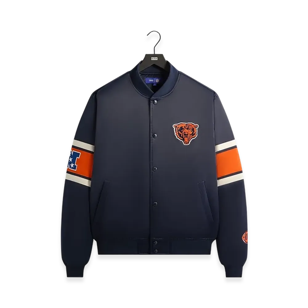 Kith x the NFL Chicago Bears Satin Bomber Jacket "Nocturnal"