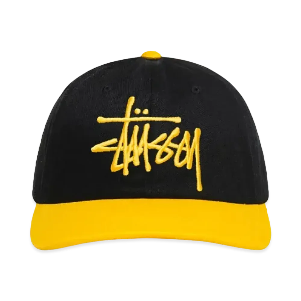 Stussy Low Profile Big Basic Snapback "Black/Gold"
