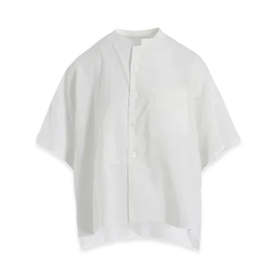 Y's Born Product Thin Cotton Twill Half Sleeve Box Shirt "White"