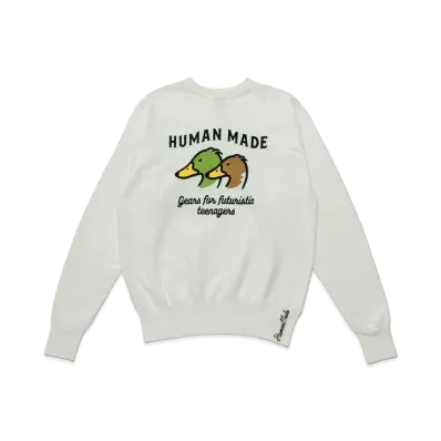 HUMAN MADE CREWNECK SWEATSHIRT DUCK "White"