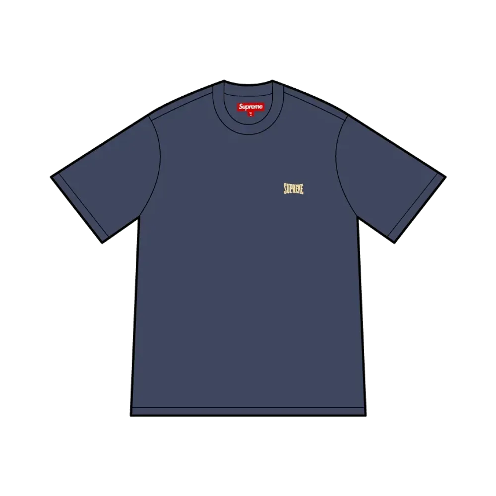Supreme Warm Up Washed S/S Top "Navy"