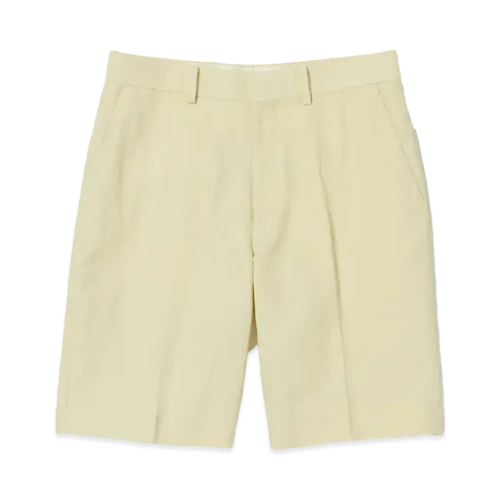 AURALEE Hard Twist Finx Linen Chino Shorts "Light Beige"