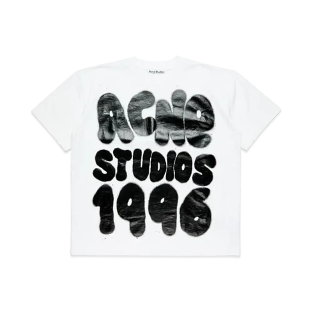 Acne Studios T-Shirt Logo Relaxed Unisex Fit "Optic White"