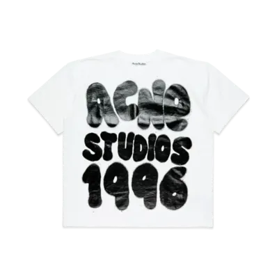 Acne Studios T-Shirt Logo Relaxed Unisex Fit "Optic White"