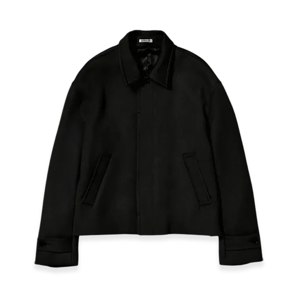AURALEE Double Cloth Hard Twist Carsey Blouson "Black"