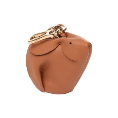 LOEWE Bunny Charm In Classic Calfskin "Light Caramel"