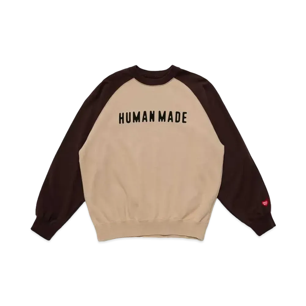 HUMAN MADE RAGLAN SWEATSHIRT "Brown"