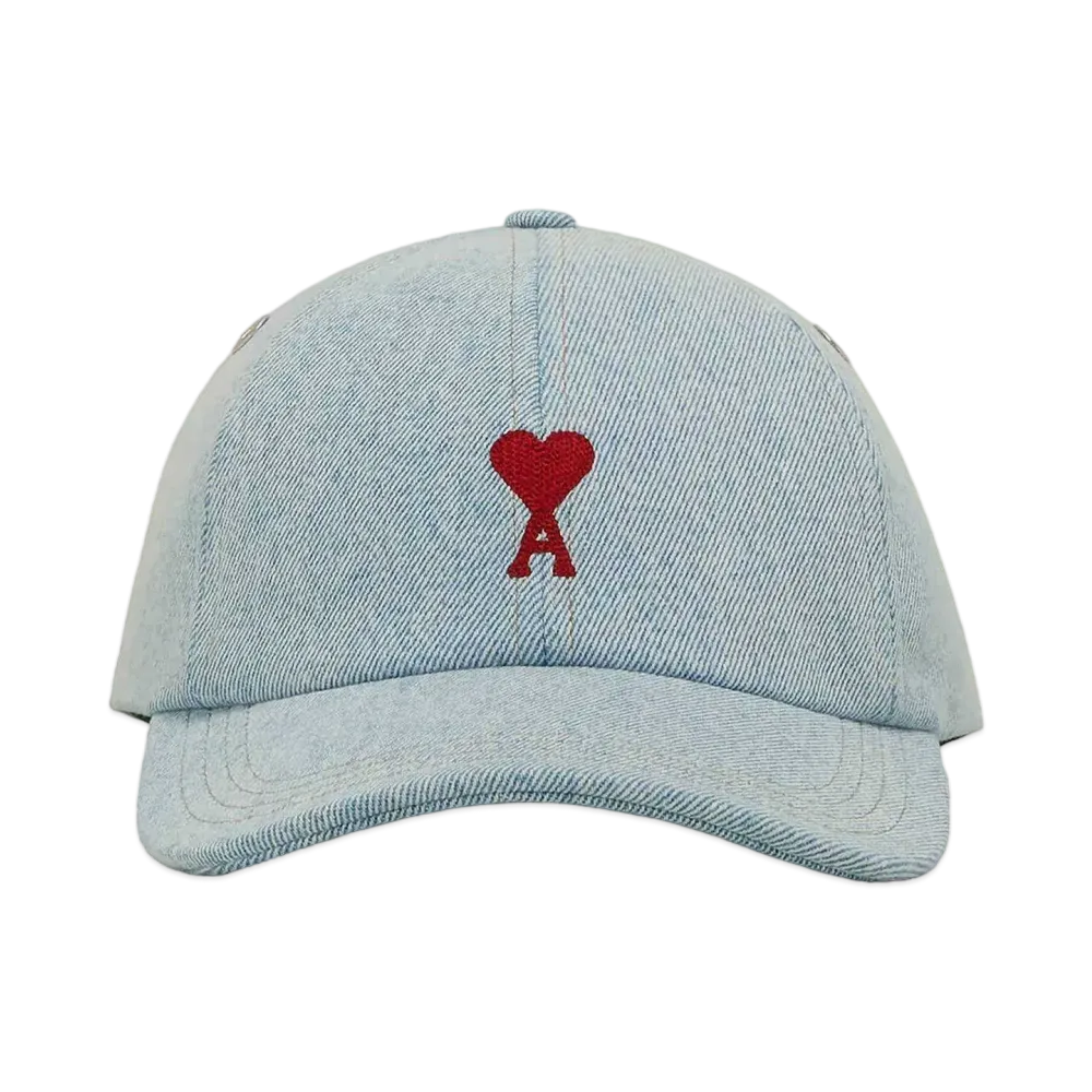 AMI PARIS Ami de Coeur Embroidery Cap "Bleached Blue"