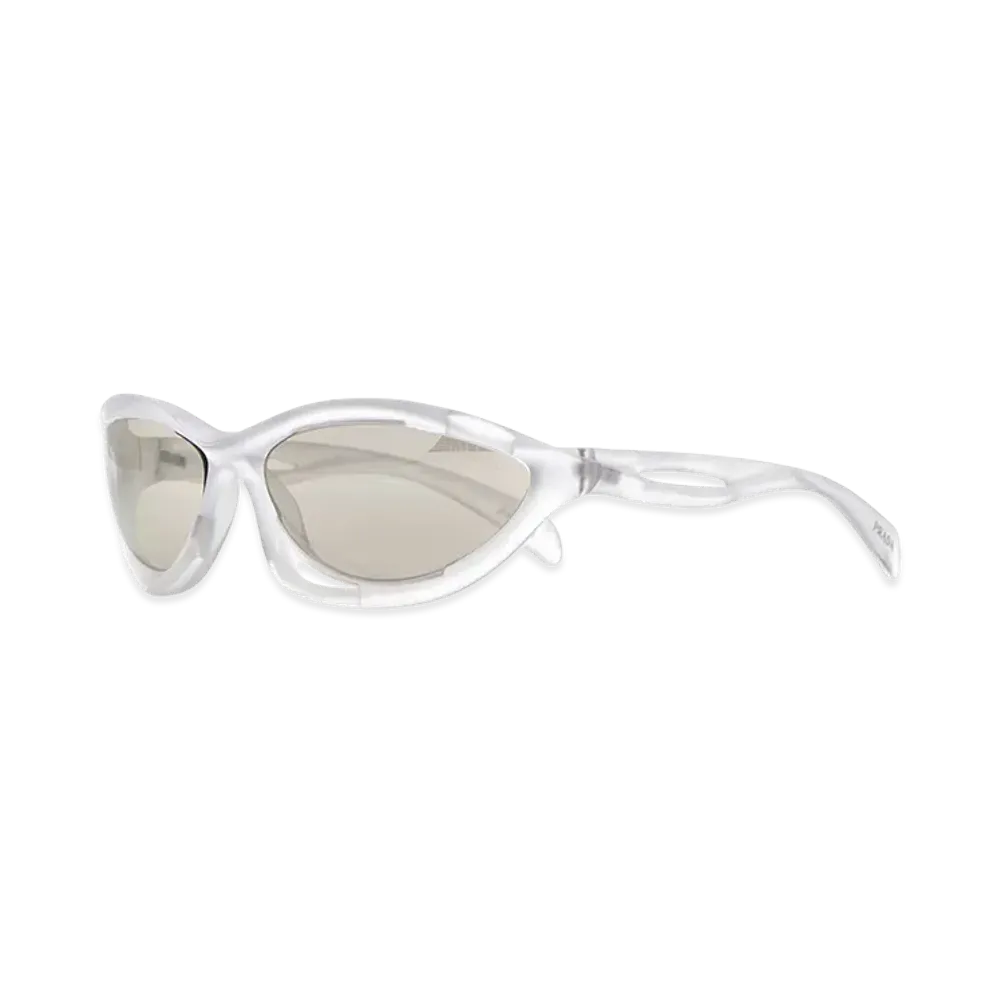 PRADA Women's Transparent Acetate Sunglasses "White"