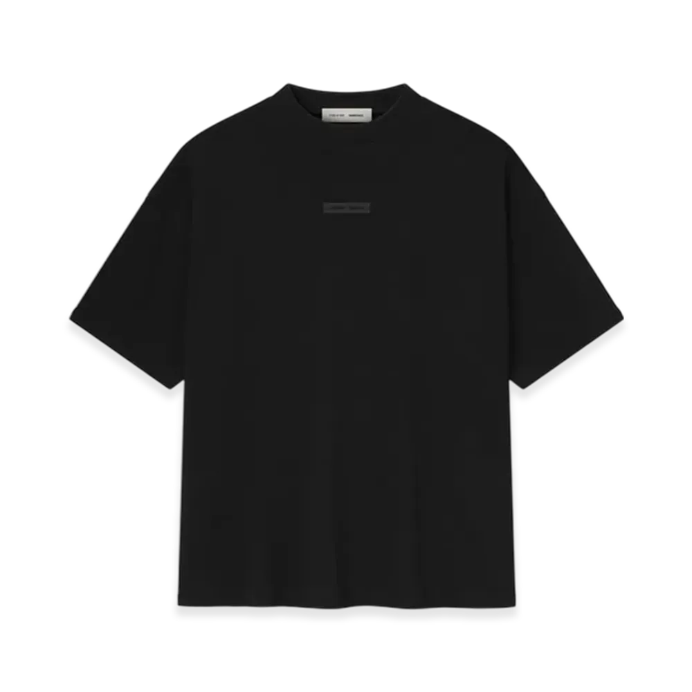 FEAR OF GOD ESSENTIALS Pique 90's Short Sleeve Tee "Jet Black"