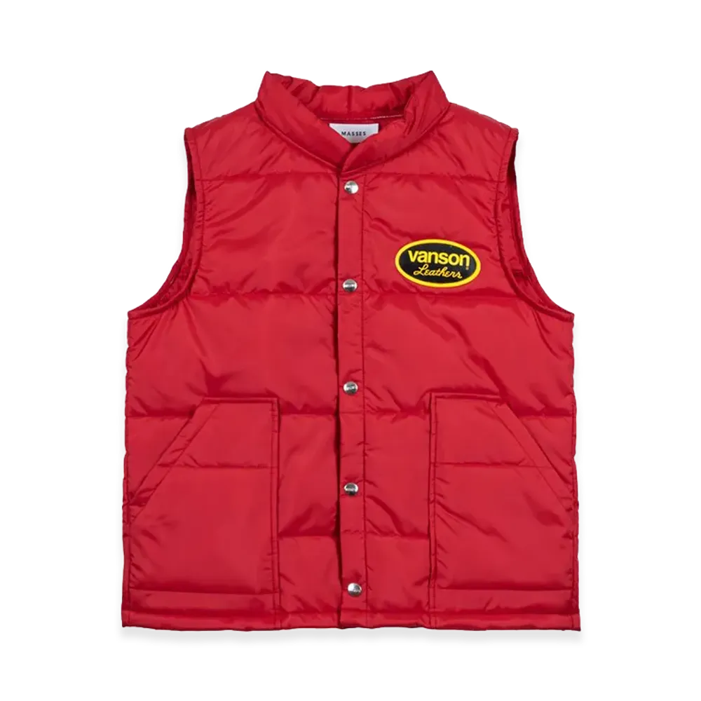MASSES x VANSON Nylon Vest "Red"