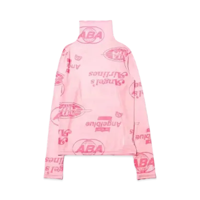 atmos pink x Angel Blue Pattern Logo See-Through Tops "Pink"