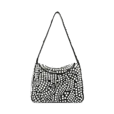 Alexander Wang Spike Stud Leather Medium Hobo Bag "Black"