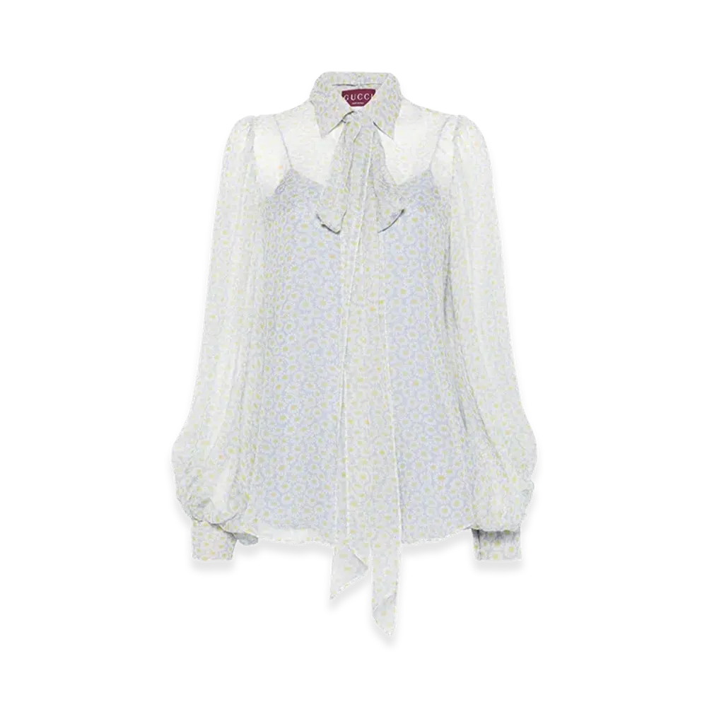 GUCCI Women's Chiffon Shirt "Printed"
