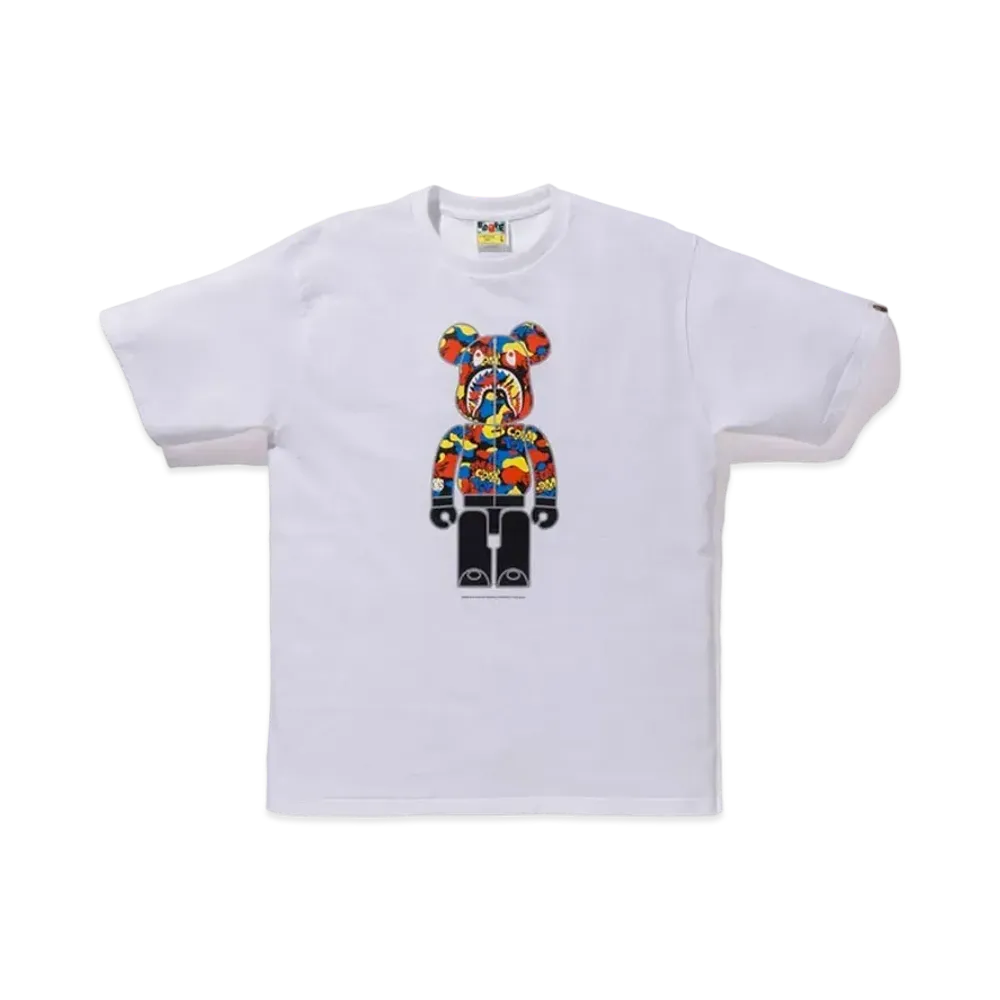 A BATHING APE / Medicom Toy Camo Bear Tee "White"