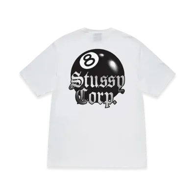 Stussy 8 Ball Corp Tee "White"