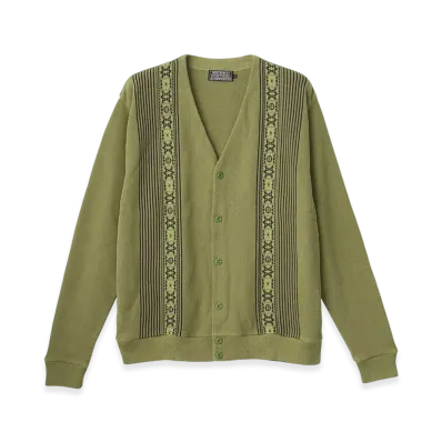HYSTERIC GLAMOUR Stripe Jacquard Cardigan "Green"