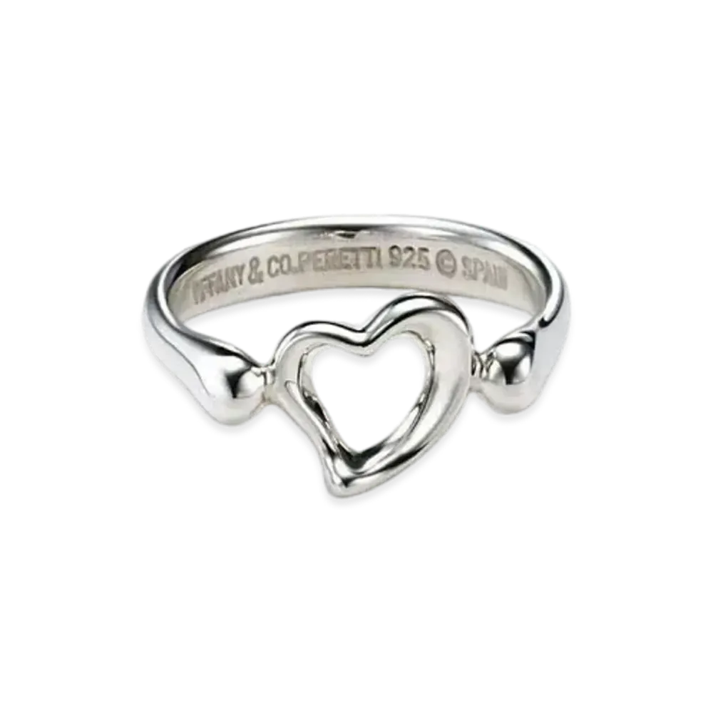 Tiffany & Co Elsa Peretti Open Heart Ring "Silver"