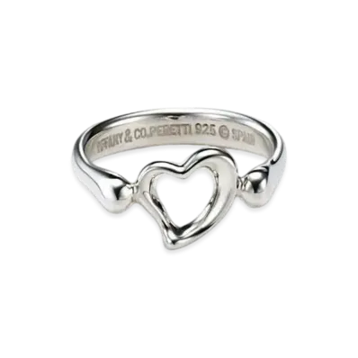 Tiffany & Co Elsa Peretti Open Heart Ring "Silver"