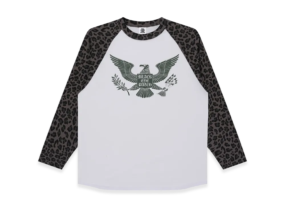BlackEyePatch Condor Raglan L/S Tee "White/Leopard"