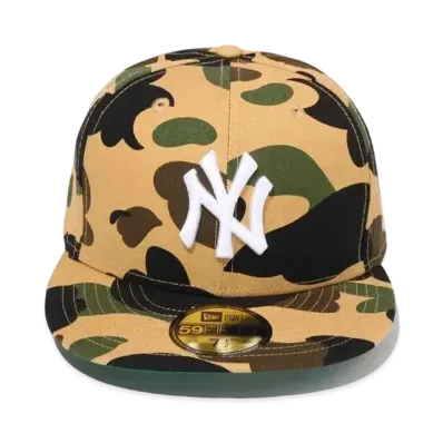 A BATHING APE x MLB x NEW ERA New York Yankees 59Fiftiy Cap "Yellow"