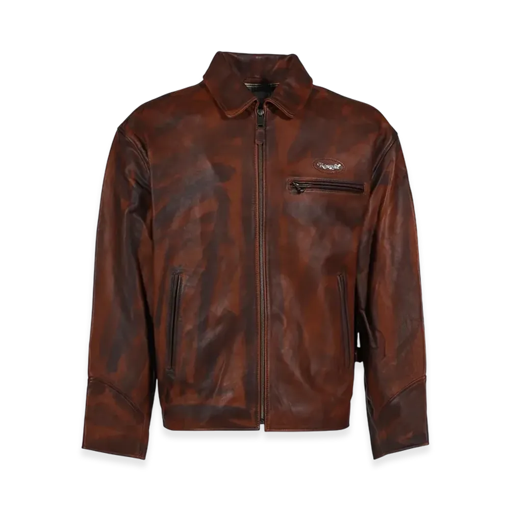 RASSVET Vintage Leather Jacket "Brown"