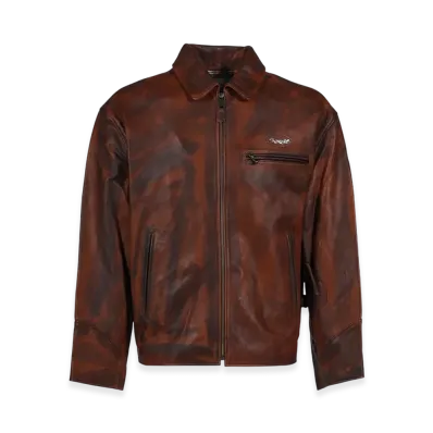 RASSVET Vintage Leather Jacket "Brown"