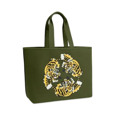 KENZO VERDY MARKET KENZO Utility Large Tote Bag Reversible "Khaki"