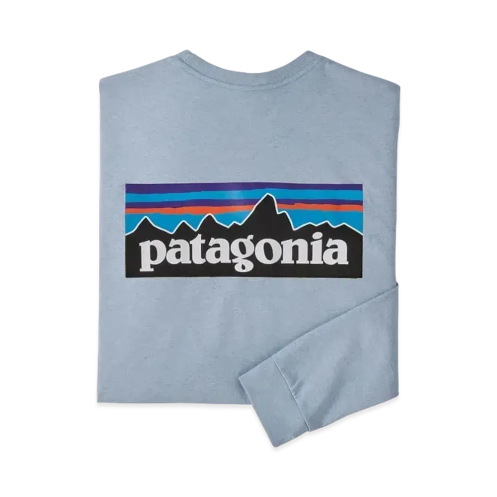 patagonia Men's LongSleeve P-6Logo Responsibility "Steam Blue"