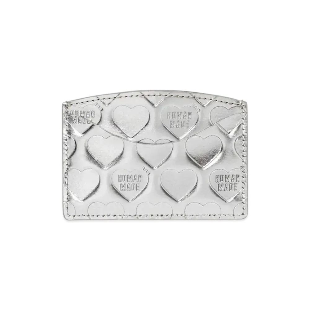 HUMAN MADE Leather Card Case "Silver"