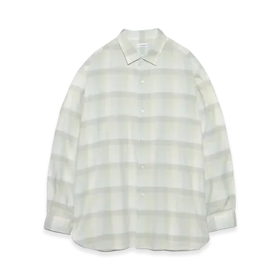 nanamica Regular Collar Wind Shirt "Light Khaki"