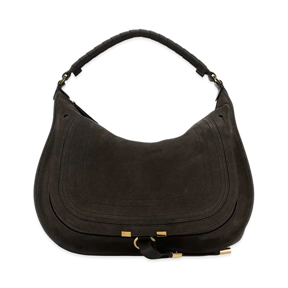 Chloe Women's Suede Marcie Handbag "Brown"