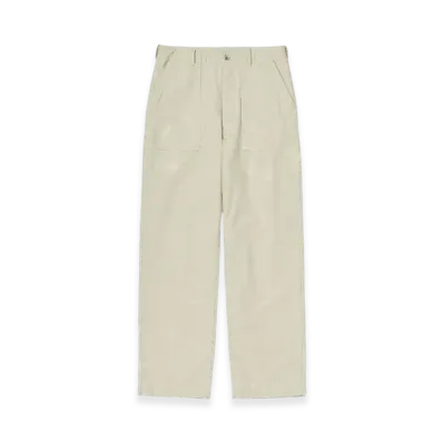 AURALEE Washed Baggy Satin Bleached Baker Pants "Ivory"