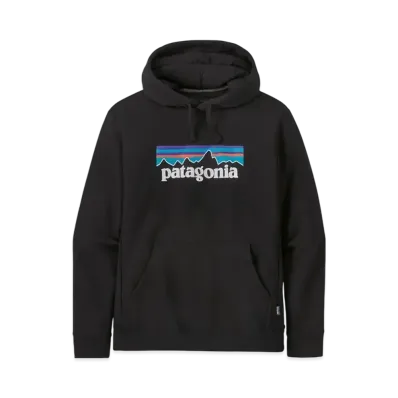 Patagonia Men's Pullover Hoodie Logo Hoodie Sweatshirt "Black"