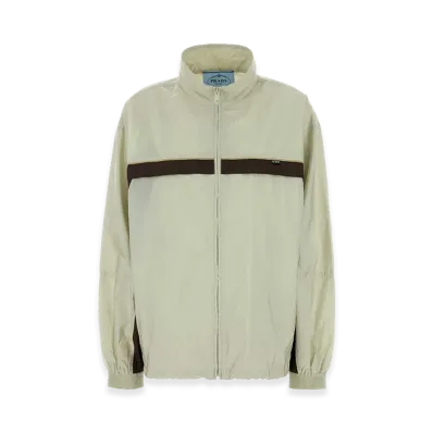 PRADA Wonen's Two-Tone Re-Nylon Windbreaker "Multi"