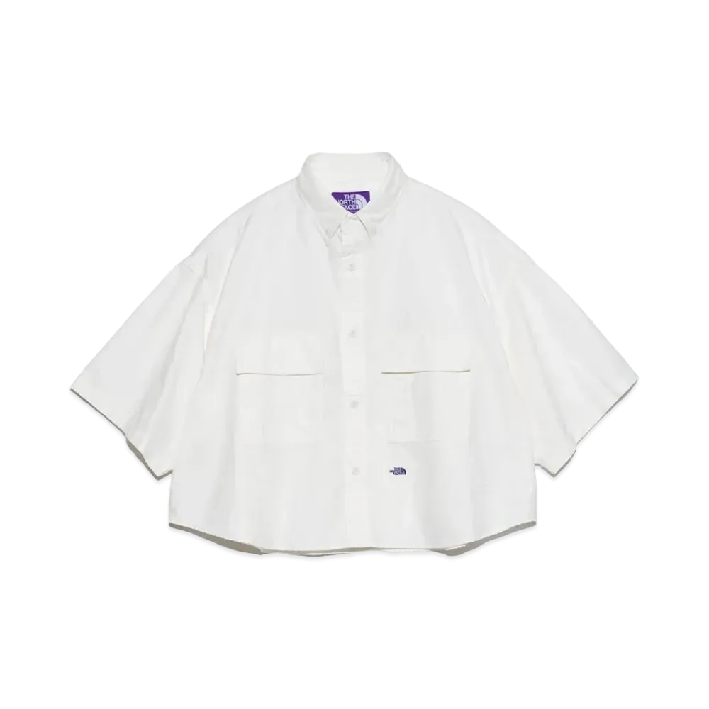 The North Face PURPLE LABEL Button Down Field S/S Cropped Shirt "White"