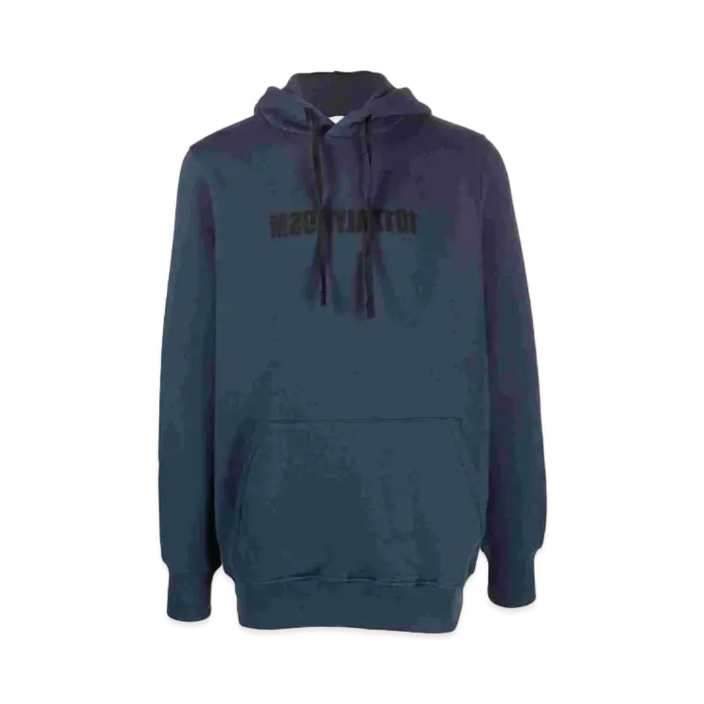 1017 ALYX 9SM Reverse Logo-Print Rib-Trimmed Hoodie "Navy"
