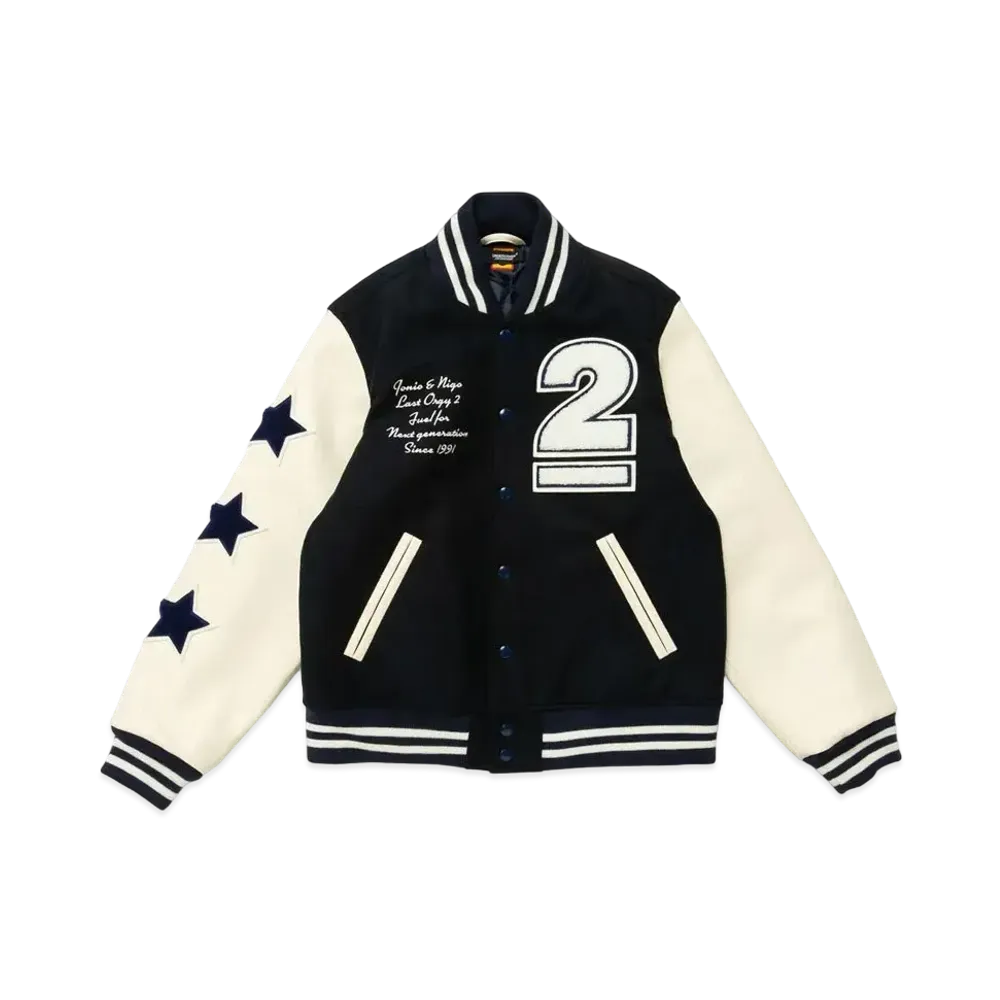HUMAN MADE UNDERCOVER LAST ORGY2 VARSITY JACKET "Navy"