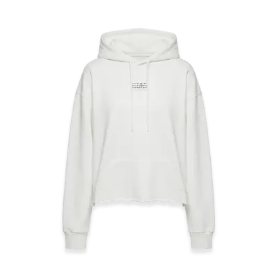 MM6 Maison Margiela Women's Calendar Tag One-Point Cropped Hoodie "White"