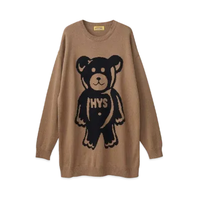 HYSTERIC GLAMOUR Gumi Bear Jacquard Dress "Beige"