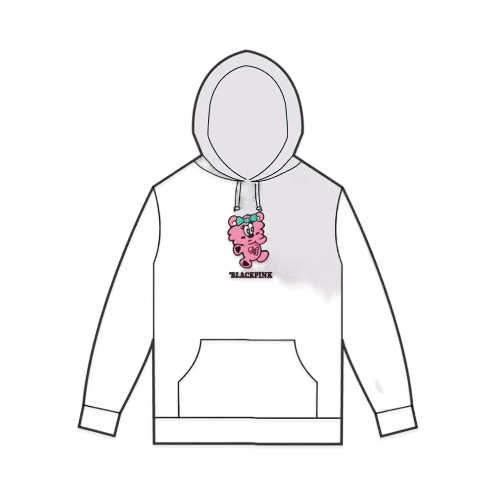 Verdy x BLACKPINK Born Pink Pop Up Plush Hoodie "Gray"
