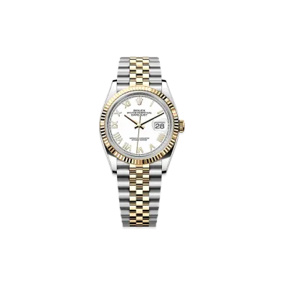 ROLEX Datejust 36 Oystersteel & Yellow Gold "White"