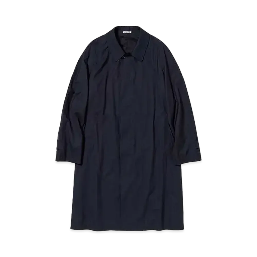 AURALEE Super Fine Tropical Wool Soutien Collar Coat "Dark Navy"
