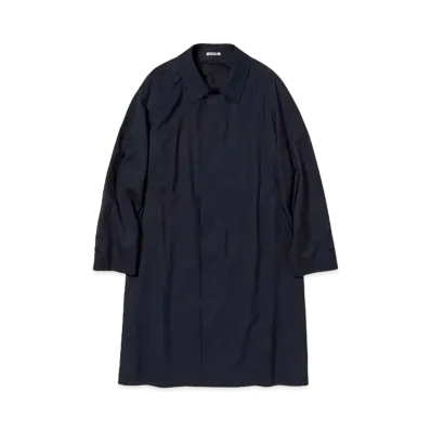 AURALEE Super Fine Tropical Wool Soutien Collar Coat "Dark Navy"