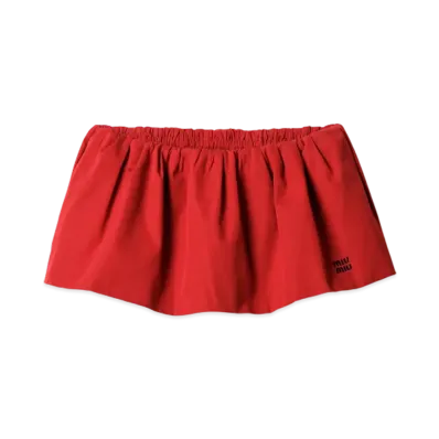MIUMIU Women's Poplin Miniskirt "Red"