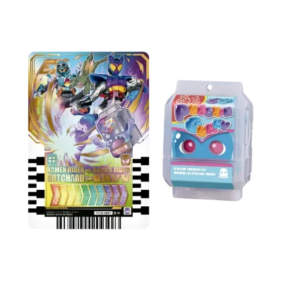BANDAI "Narikiri Series" -Kamen Rider Gavv- DX Punchin gummy gochizou& Ride Chemy Trading Card -Double Rider Kick ver.-