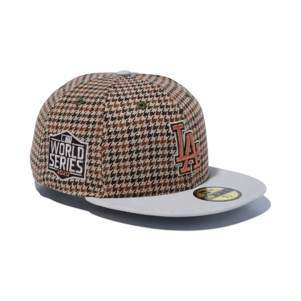 NEW ERA 59Fifty Houndstooth Los Angeles Dodgers Stone Visor "Multi"