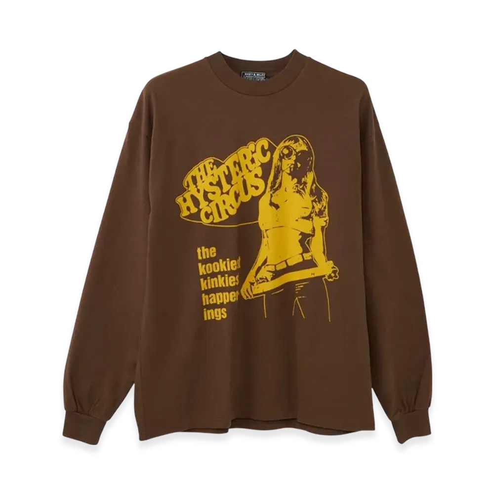 HYSTERIC GLAMOUR Hysteric Circus LS T-Shirt "Brown"